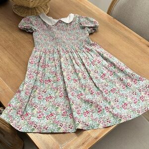 Janie and Jack Floral Dress with White Collar